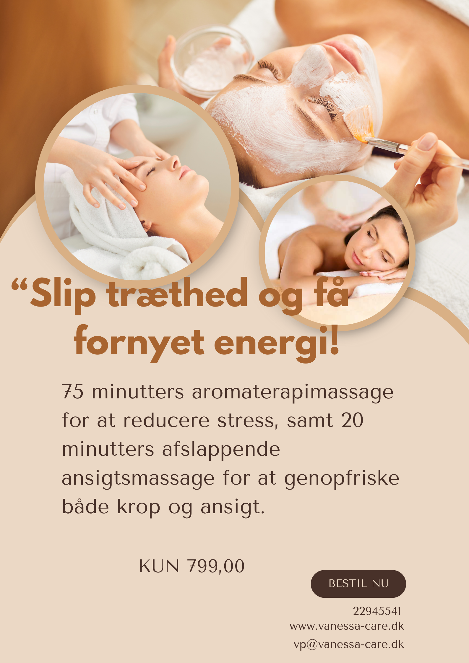 Pakke: 75 minutter aromaterapi Massage